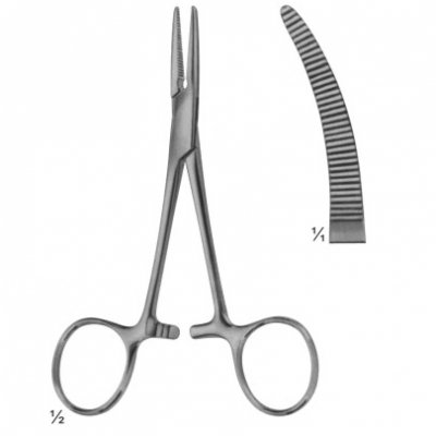 SPENCER-WELLS Hemostatic Forceps, Curved (slender type) 175mm