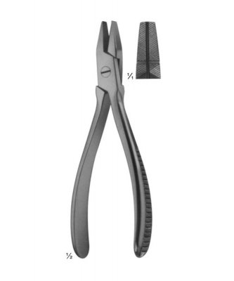 Wire tightening pliers with longitudinal and transversal grooves 170 mm